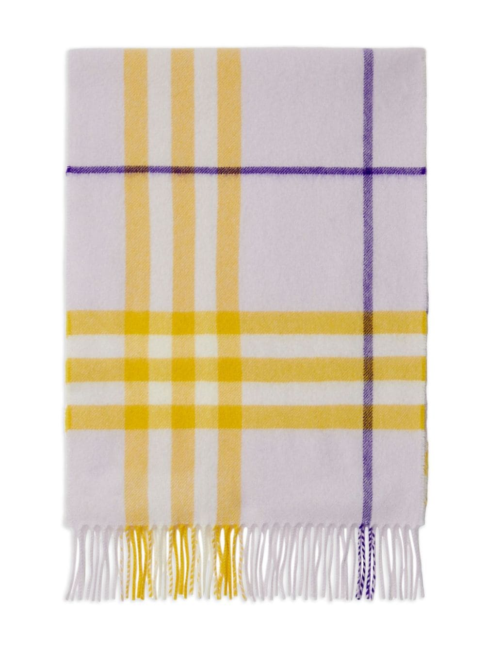 Burberry checked fringed-edge cashmere scarf – Cashmere 100% - view 2