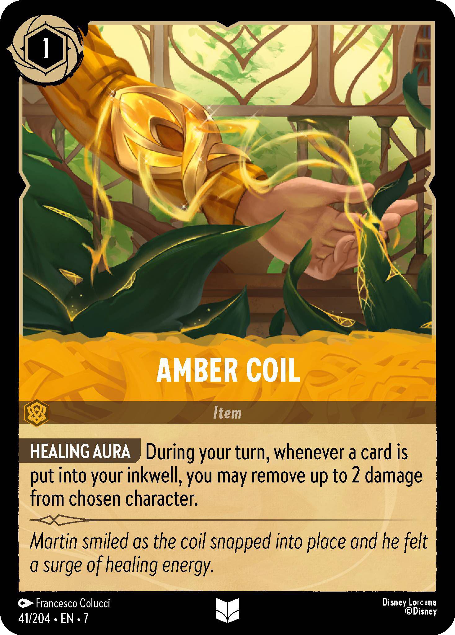 Lorcana Amber Coil - 41/204 [Archazia's Island] [Non-Foil]