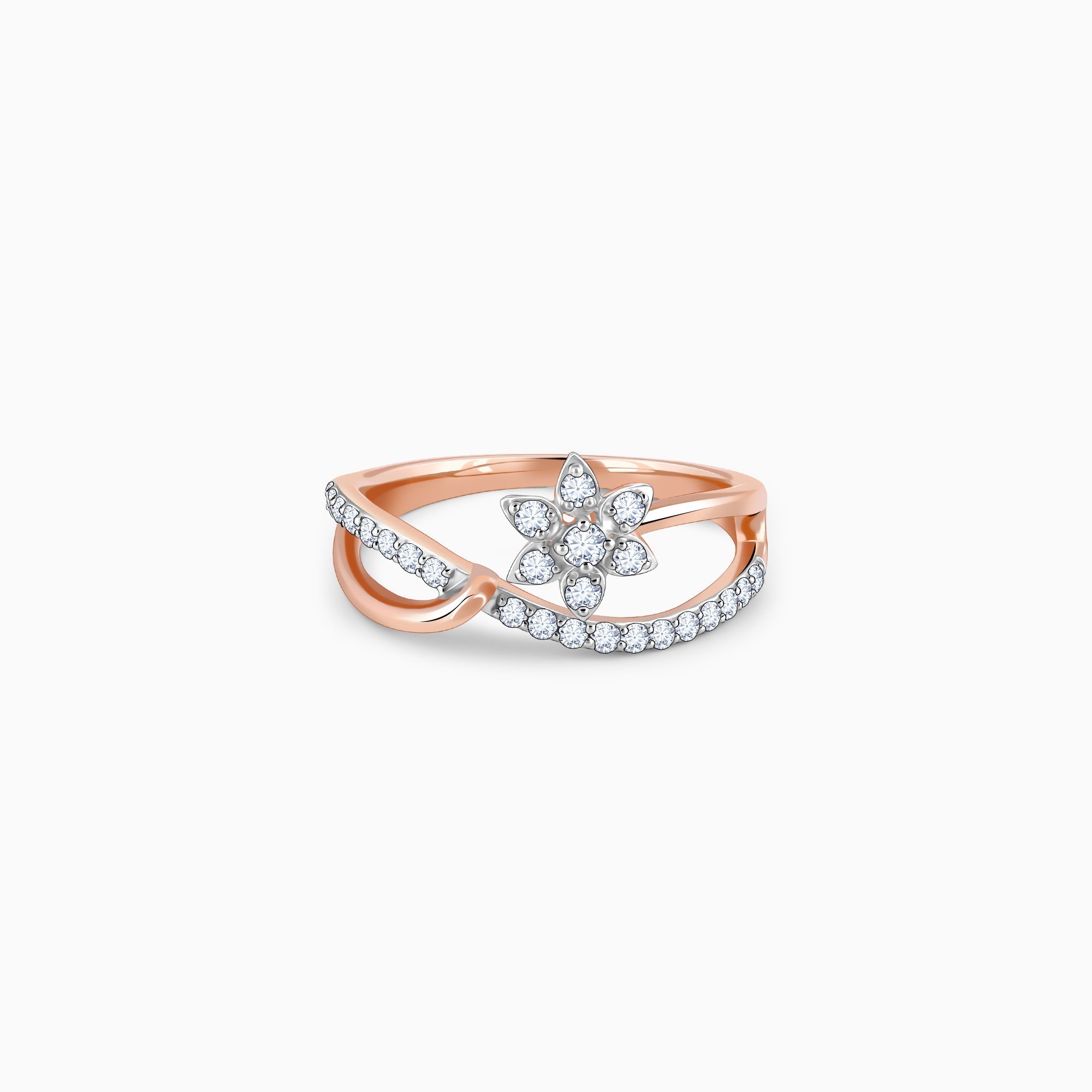 GIVA Jewellery Rose Gold Daisy Dream Diamond Ring