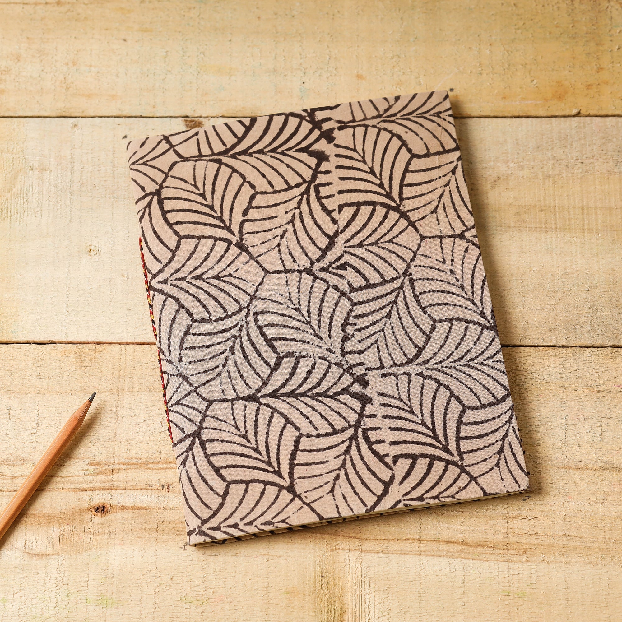 BINDAAS UNLIMITED Brown - Bindaas Fabric Cover Handmade Paper Notebook (9 x 7 in)