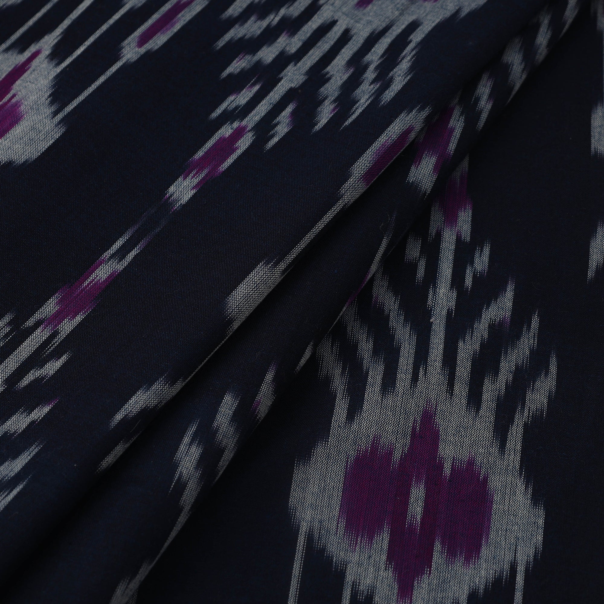 IKAT WEAVES BY EDEM CHANDANA Blue - Cotton Central Asian Pochampally Ikat Fabric 14 - view 2