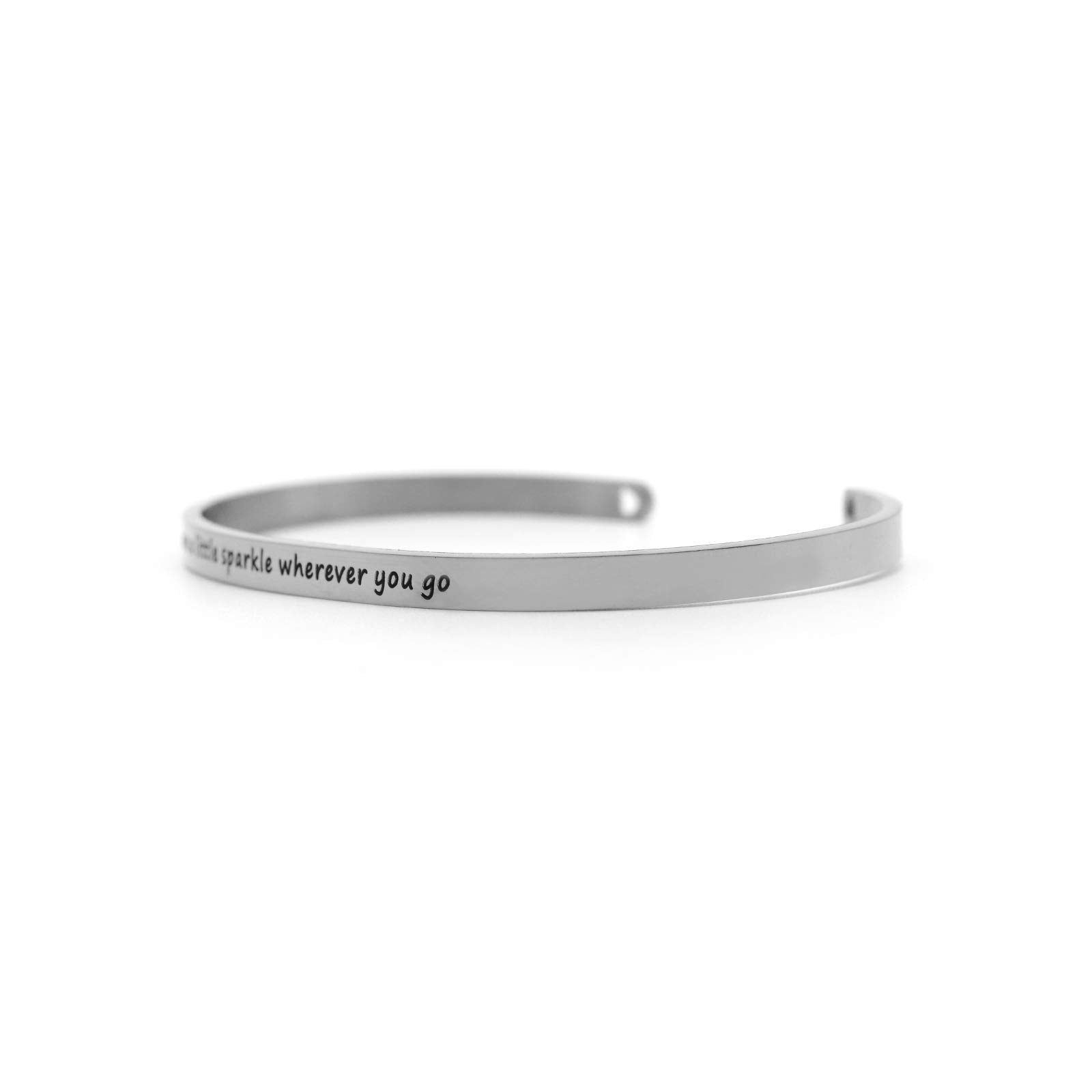 Joker & Witch Leave A Little Sparkle Wherever You Go Silver Mantra Band for Women - view 3