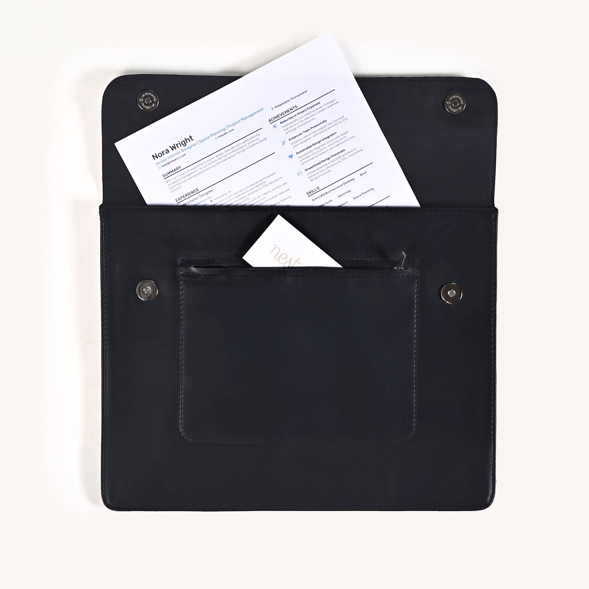 Nestasia Professional Folder With Two Zipper Pockets - view 4