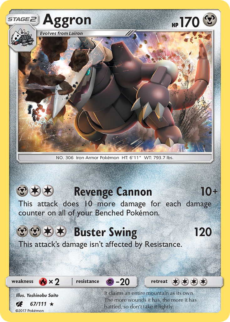 Rare holo sm4-67 – Pokémon Aggron - 67/111 - Rare Holo [sm4-67] [Reverse Holo] - Aggron - 67/111 - Rare Holo