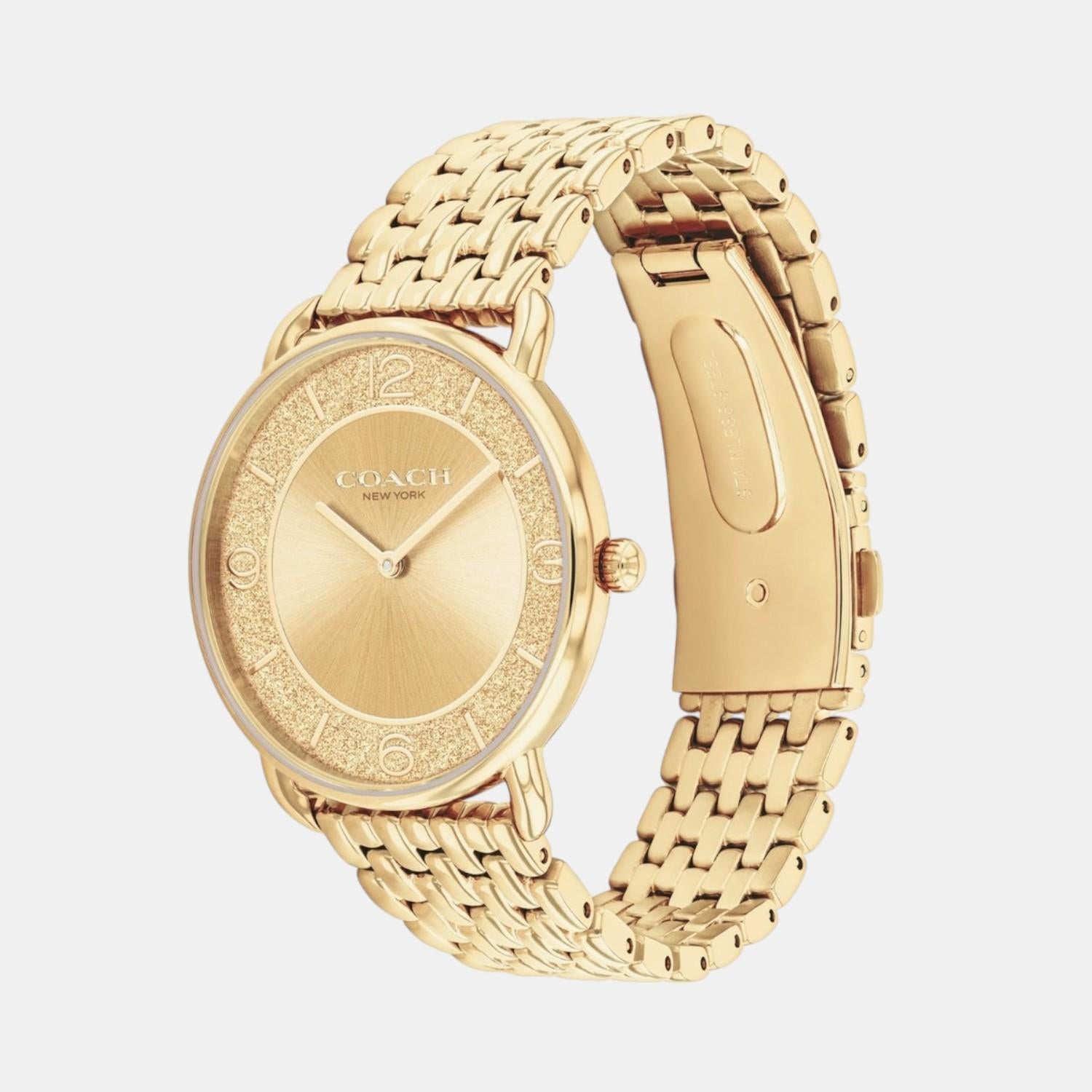 Coach Elliot Women Quartz Gold Dial Analog Stainless Steel Watch 14504374 - view 2