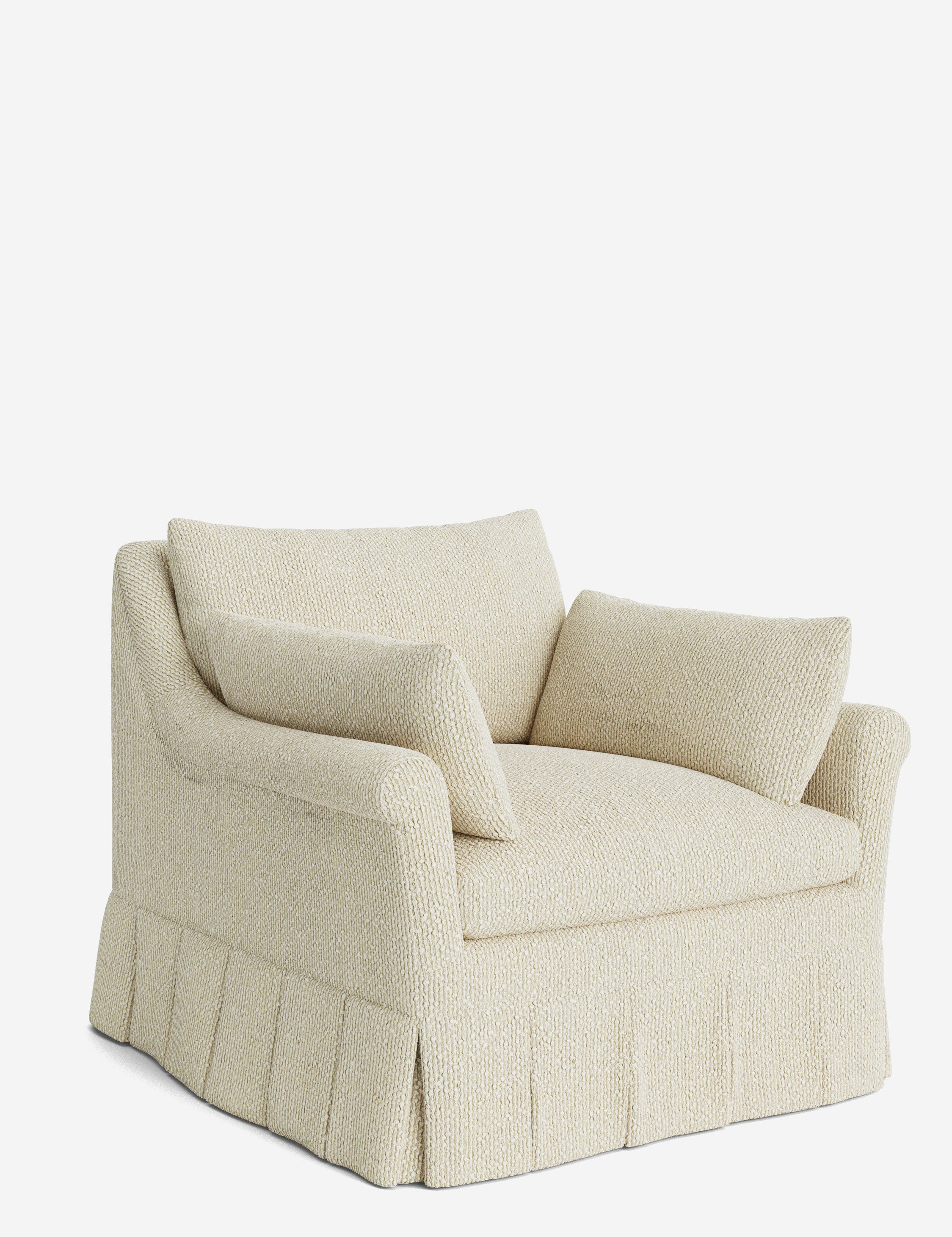 Lulu and Georgia Portola Rolled Arm Luxe Depth Pleated Chair - view 126