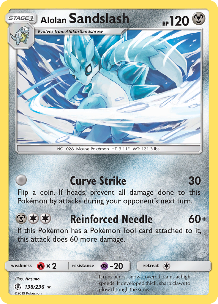 Rare sm12-138 non-holo – Pokémon Alolan Sandslash - 138/236 - Rare [sm12-138] [Non-Holo] - Alolan Sandslash - 138/236 - Rare