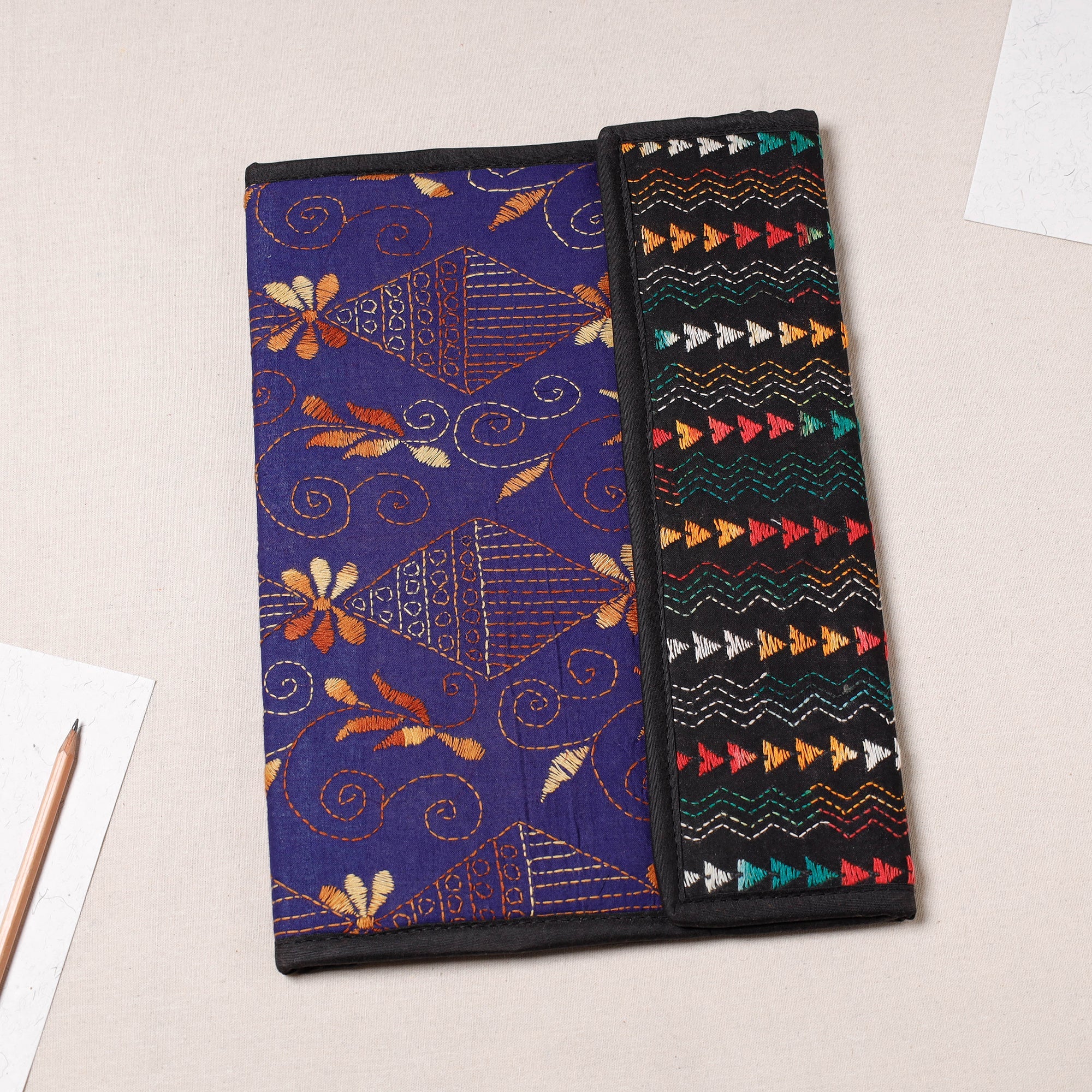 ASALKAAR Bengal Kantha Work Handcrafted File Folder
