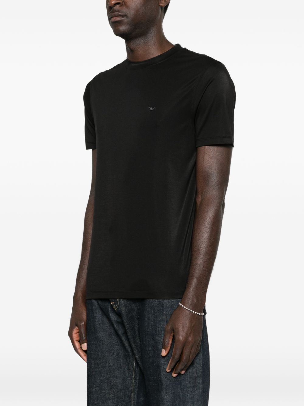 Emporio Armani Modal and silk blend t-shirt - view 3