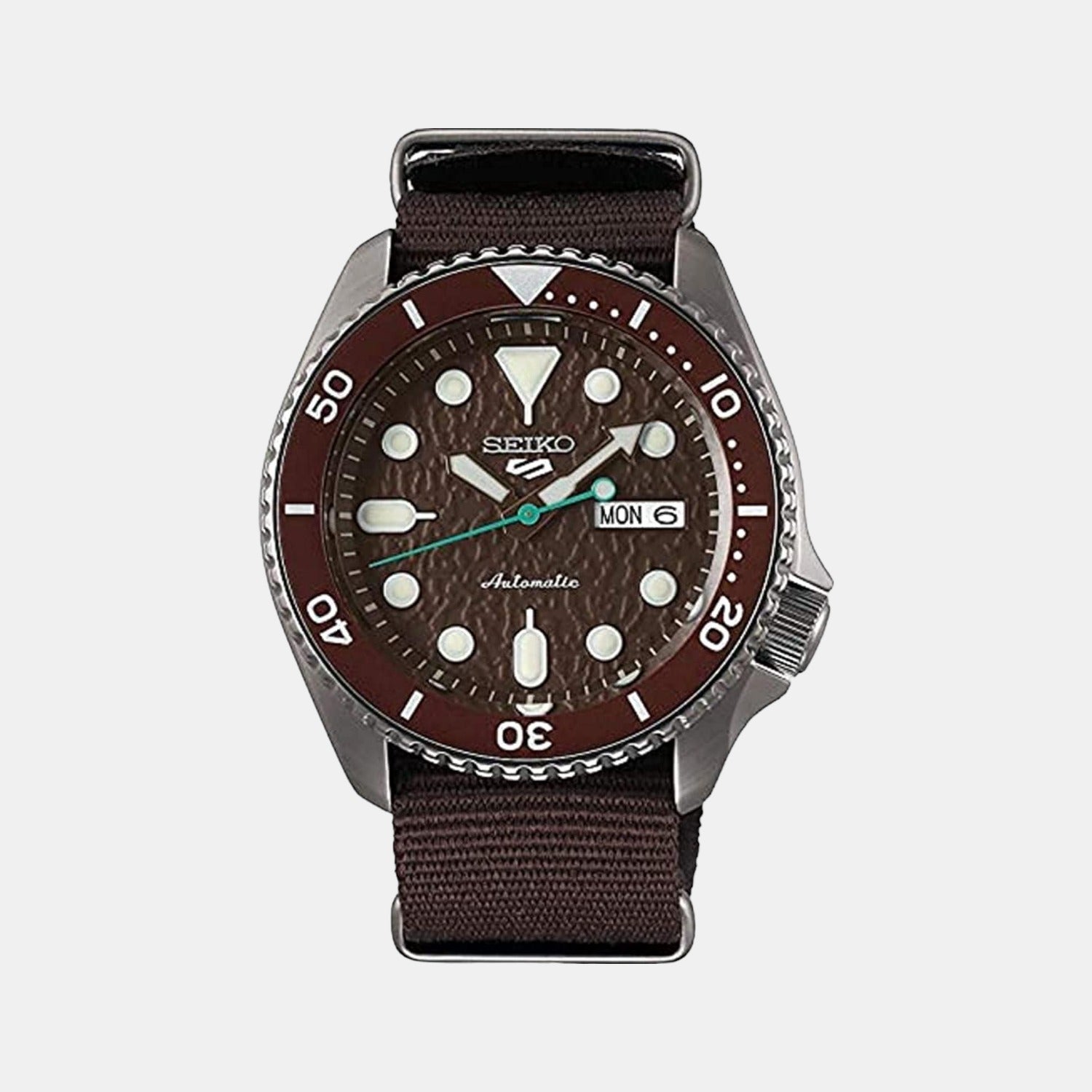 Seiko 5 Sports Men Automatic Brown Dial Analog Nylon Watch SRPD85K1