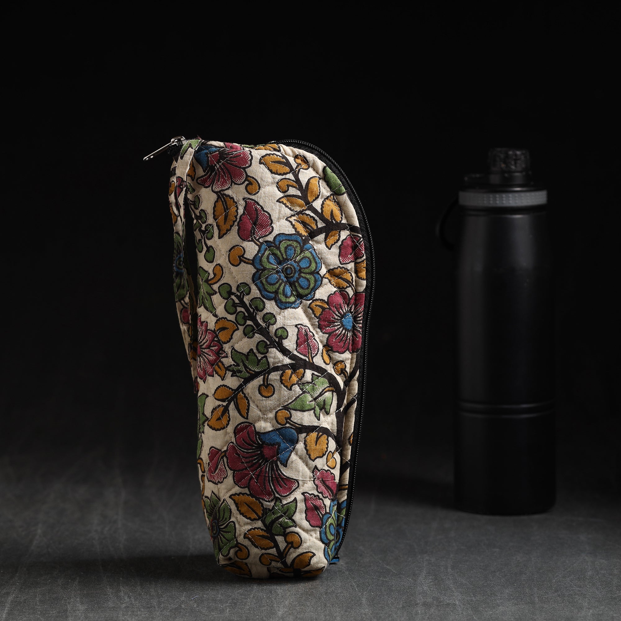JALPARI Beige - Handmade Cotton 1L Water Bottle Cover 03