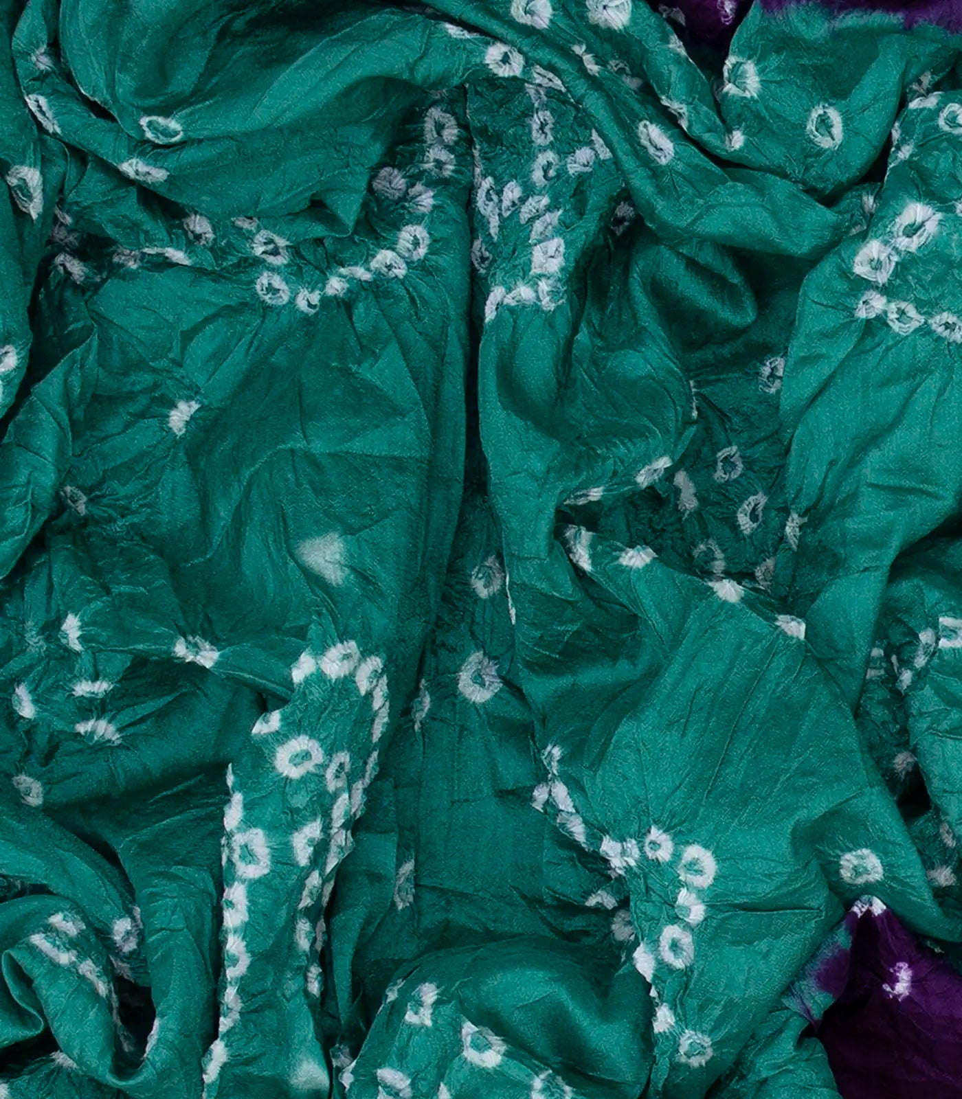 RmKV Cyan Woven Blended Bandhej Saree With Paithani Border-Cyan - view 3