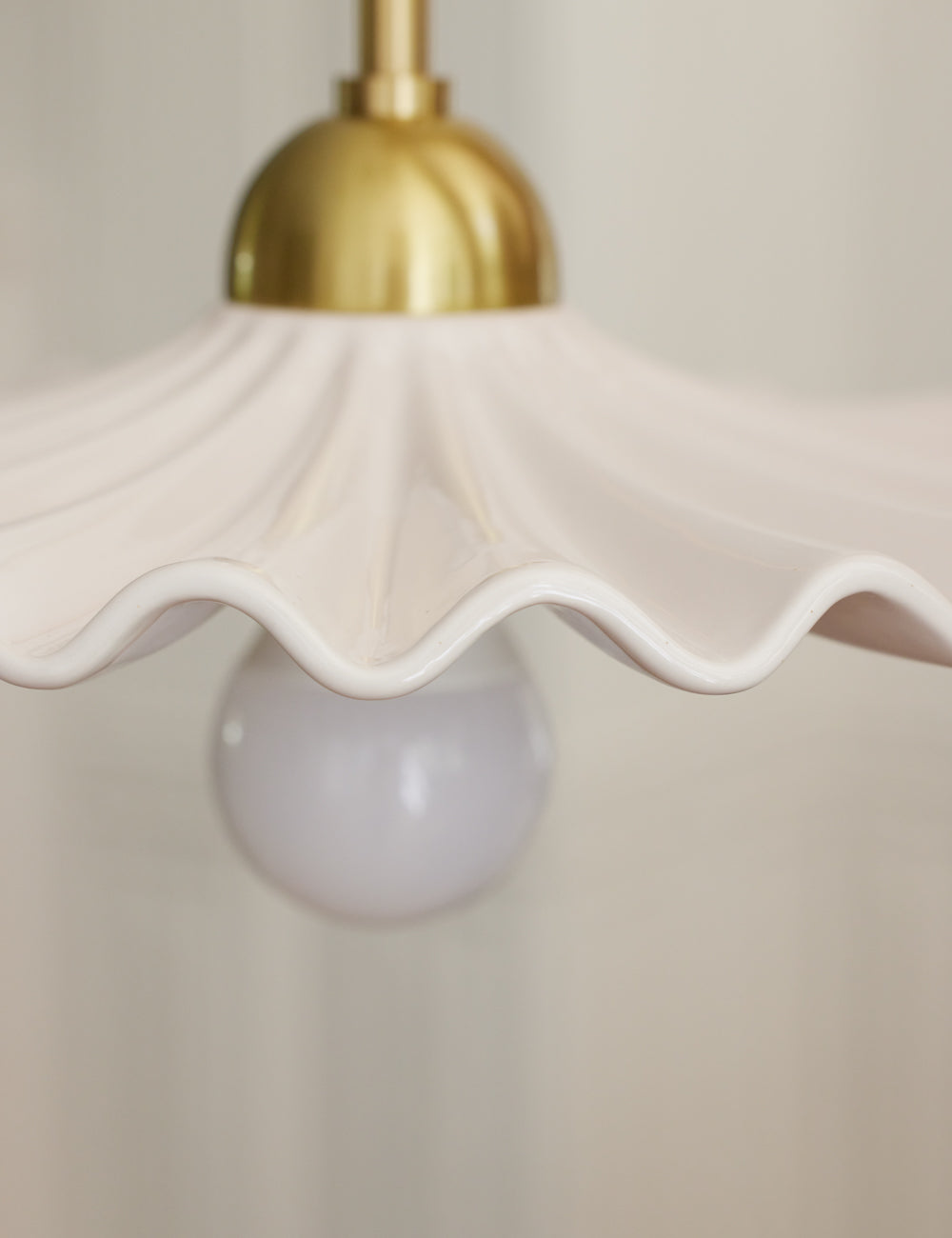 Lulu and Georgia Madrona Pendant Light – White and Brass - view 3