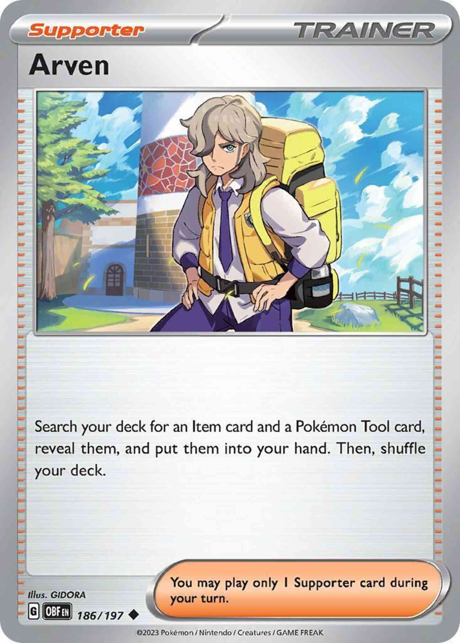 Uncommon sv03-186 non-holo – Pokémon Arven - 186/197 - Uncommon [sv03-186] [Non-Holo]