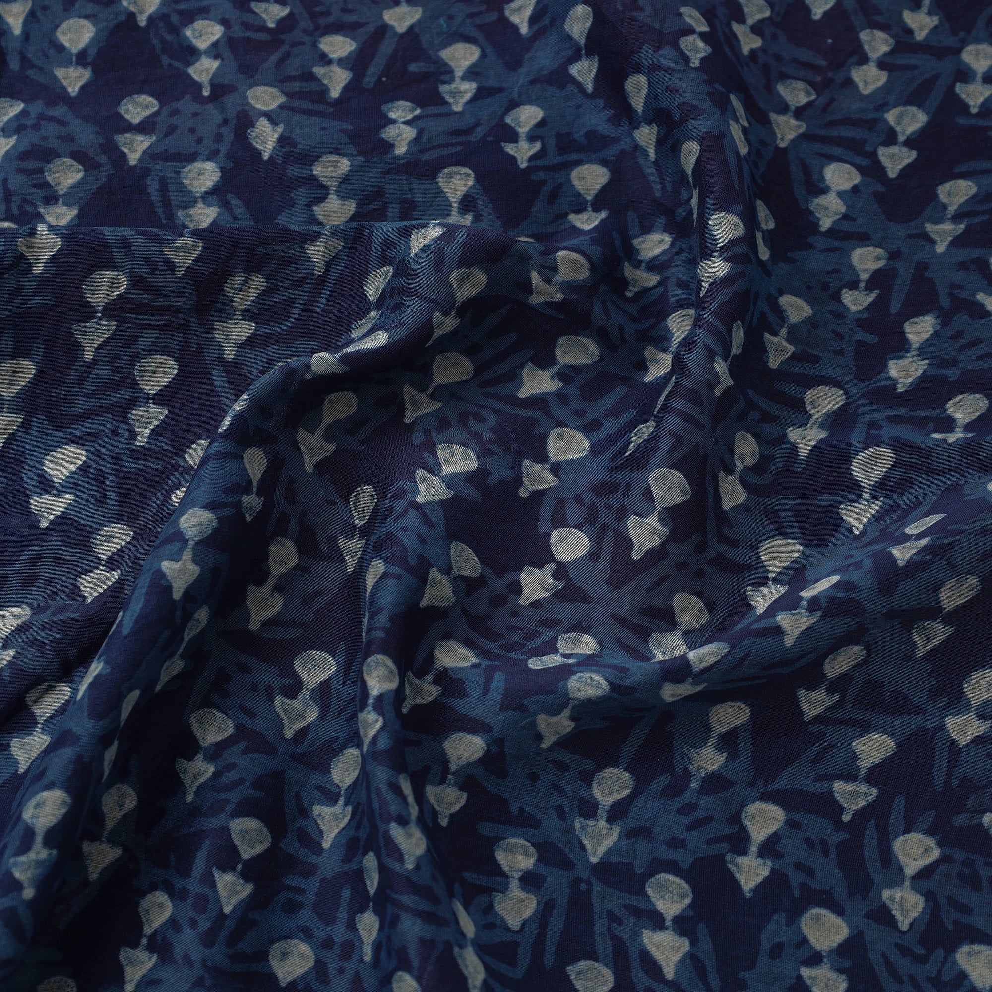 HAVELI CHRONICLES Natural Dyed Chanderi Silk Akola Print Fabric 03 - view 3