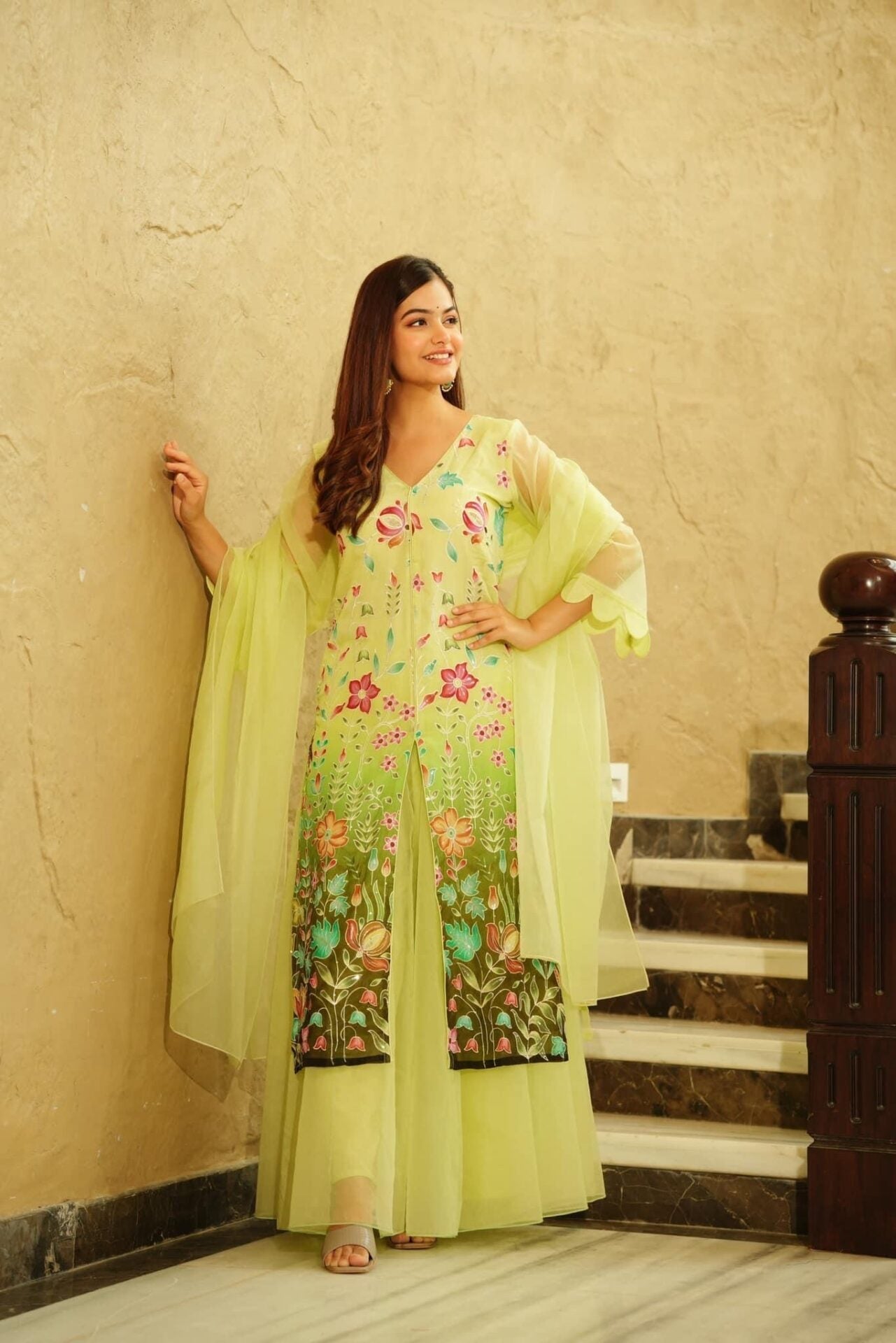 Idaho-o Pallavi Lime Suit Set
