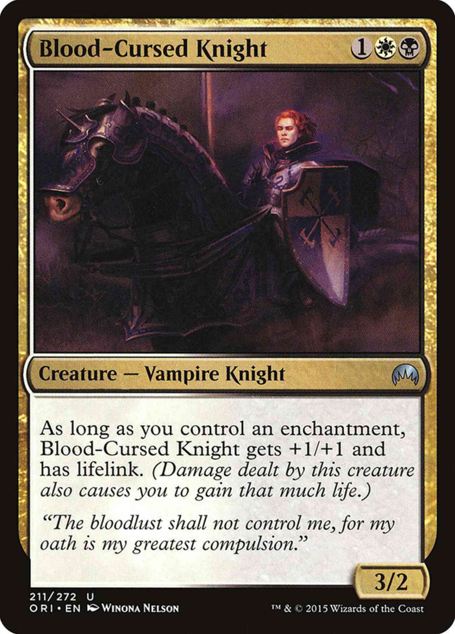 Knight 211 magic – Blood-Cursed Knight [211] [Magic Origins] [Non-Foil]