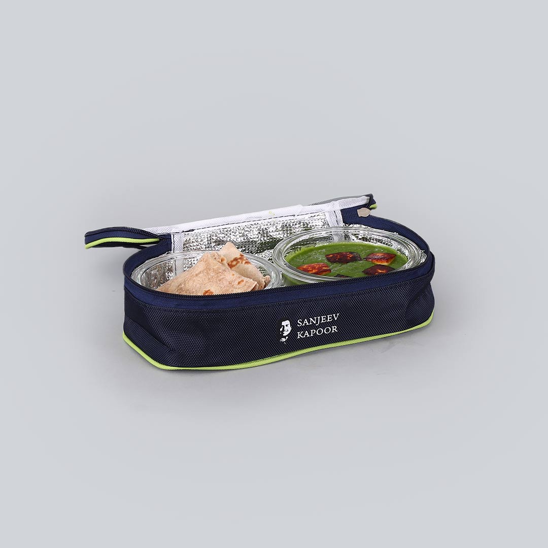Wonderchef Boston Round Glass Lunch BoxesSet Of 2 Pcs