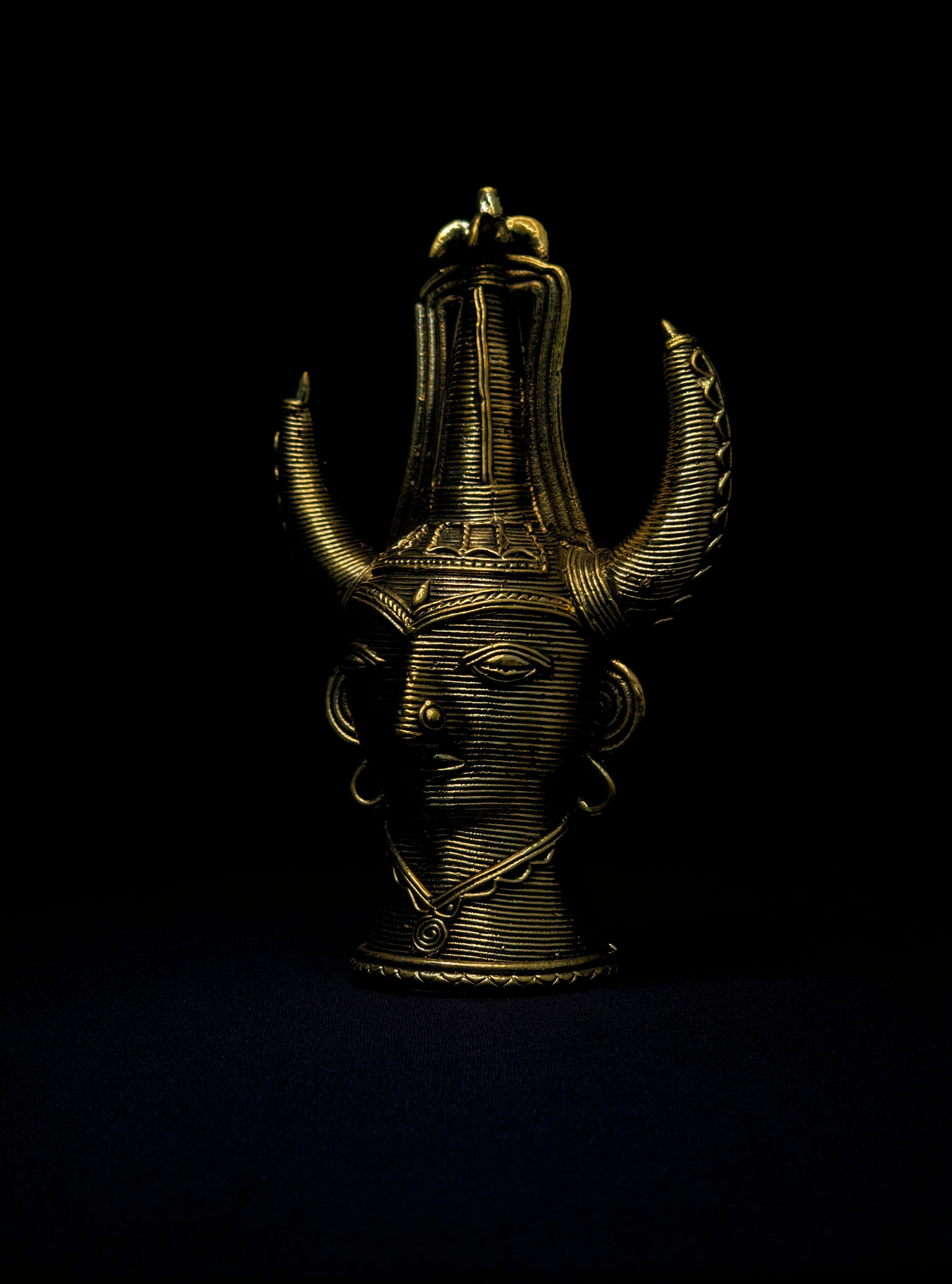 IndianVillèz Handmade Dhokra Koya Mask - view 2