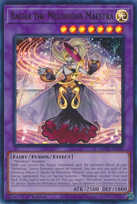 Yu-Gi-Oh! Bacha the Melodious Maestra - MP25-EN188 - Ultra Rare - 1st Edition