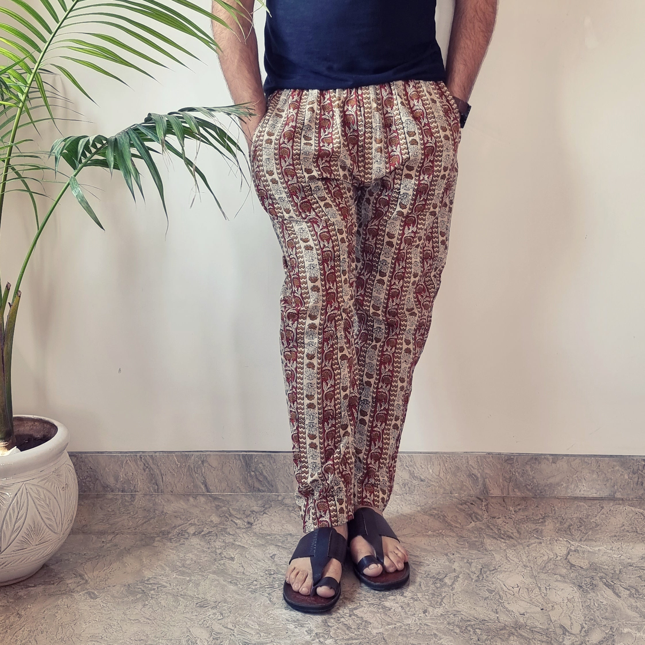 Cotton men s – ITOKRI CASUALS Bagru Block Printed Cotton Men’s Pyjama