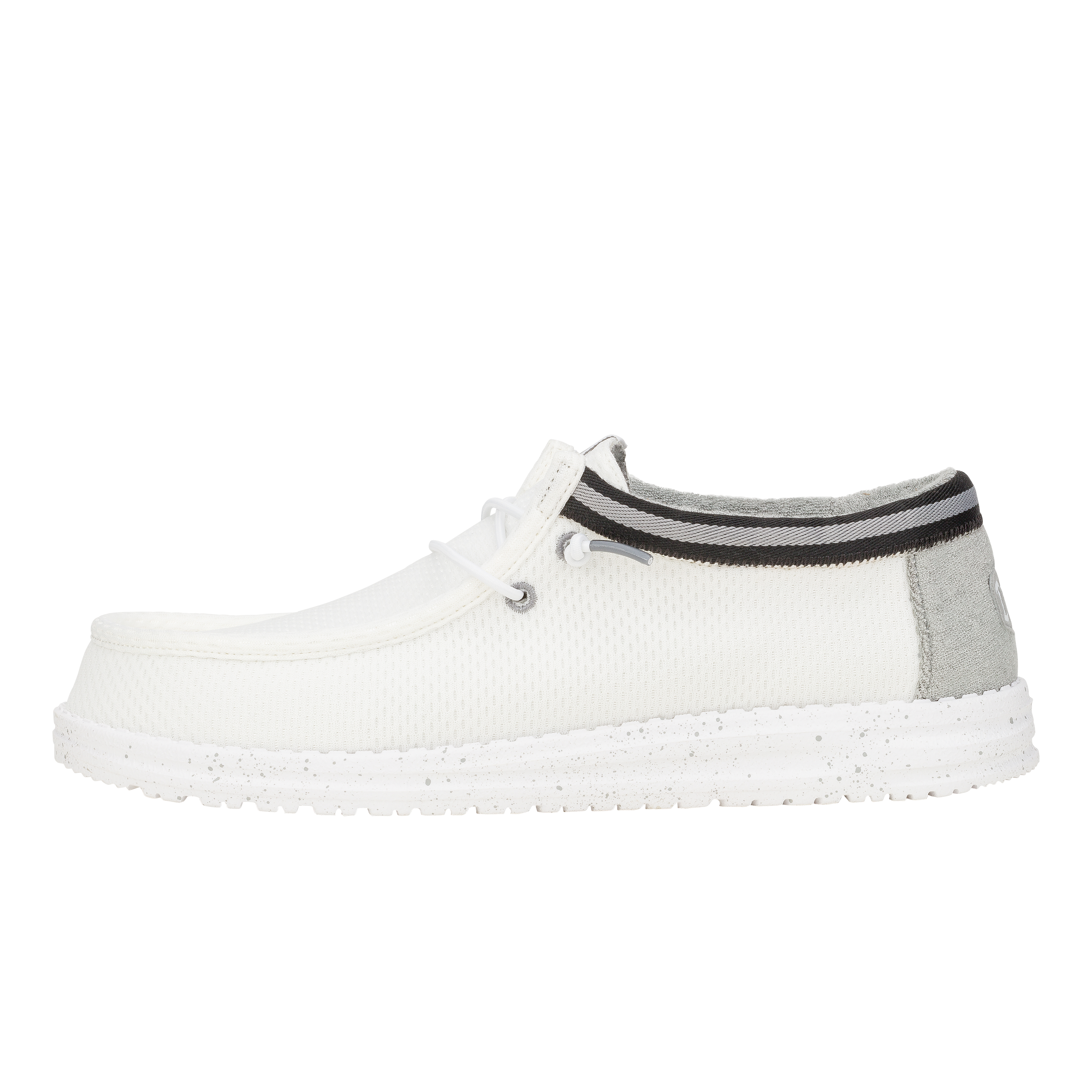 HEYDUDE shoes Wally Varsity Jersey - White Grey
