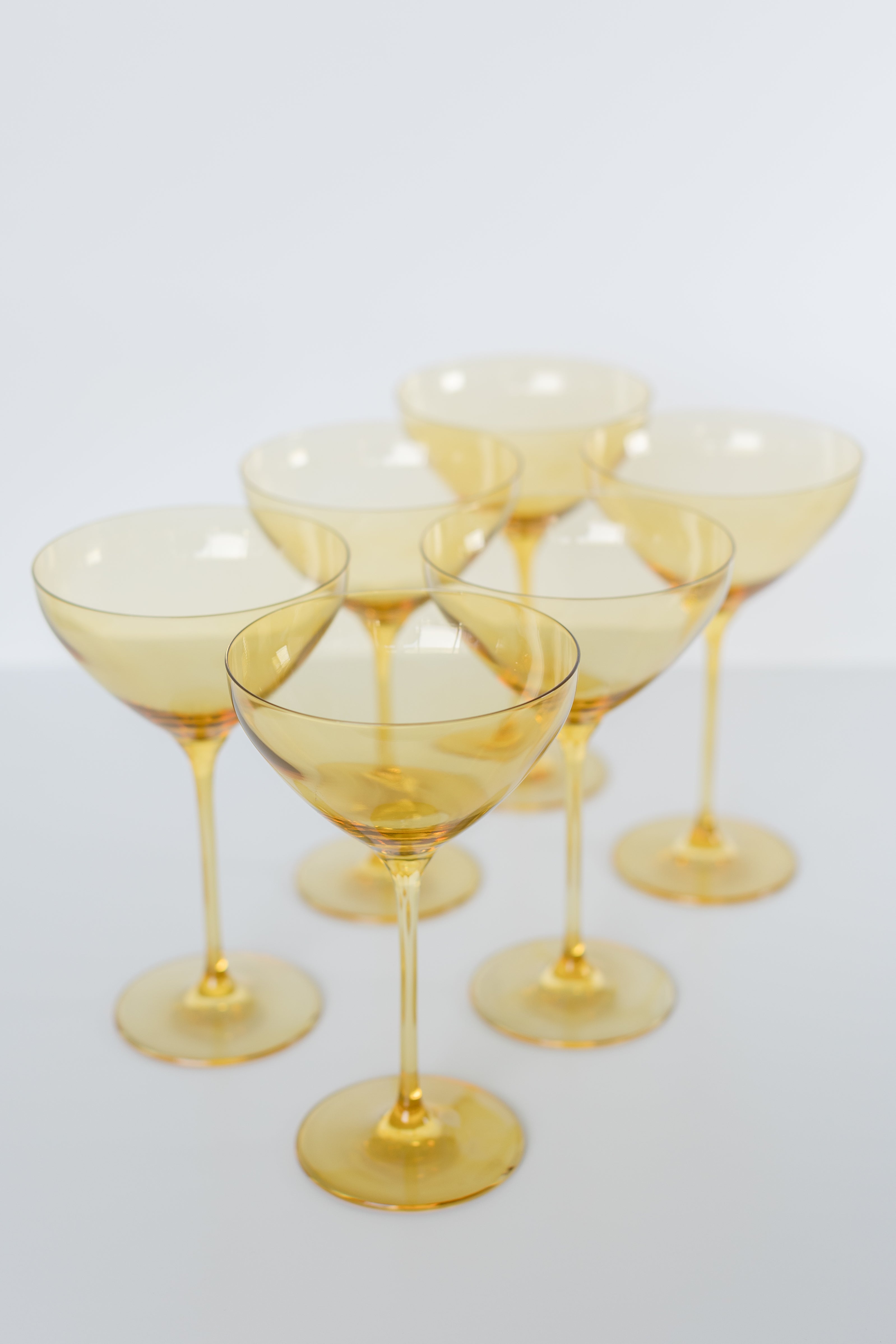 Estelle Colored Glass Estelle Colored Martini Glass - Set of 6 {Yellow} - view 2