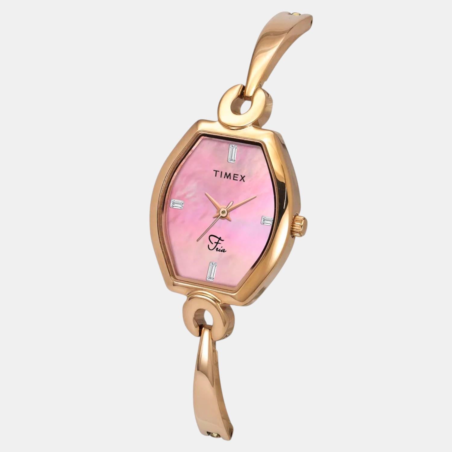 Timex Fria Women Quartz Mother Of Pearl Dial Analog Brass Watch TWEL19702 - view 2