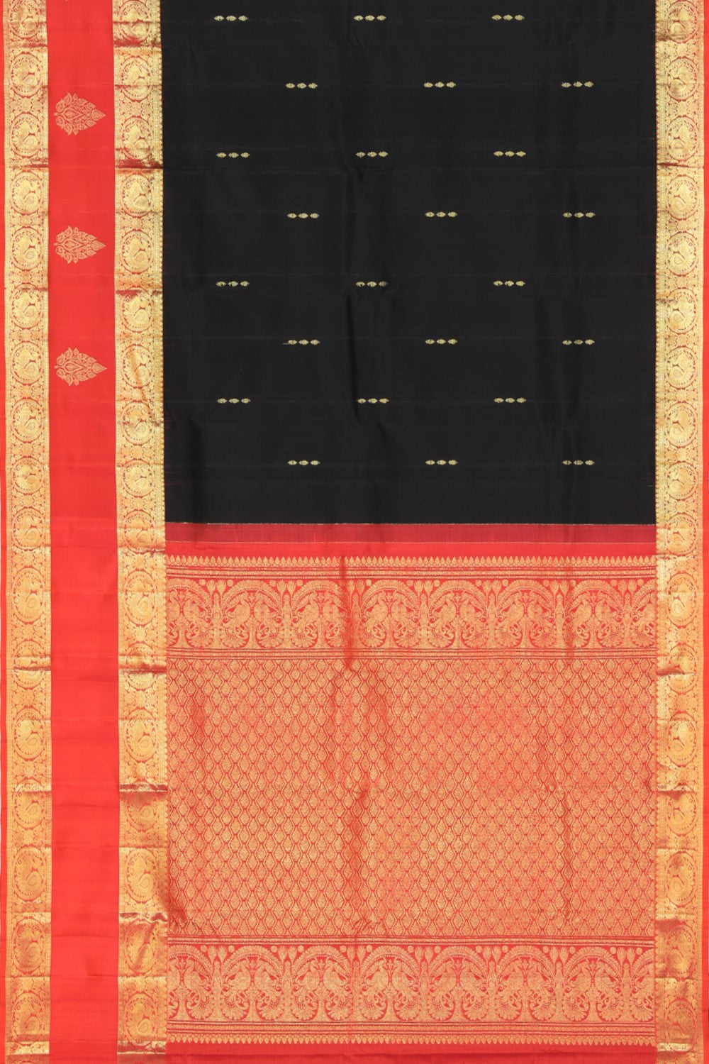 Kalanjali Kanchi Silk Black Saree – Women's - view 3