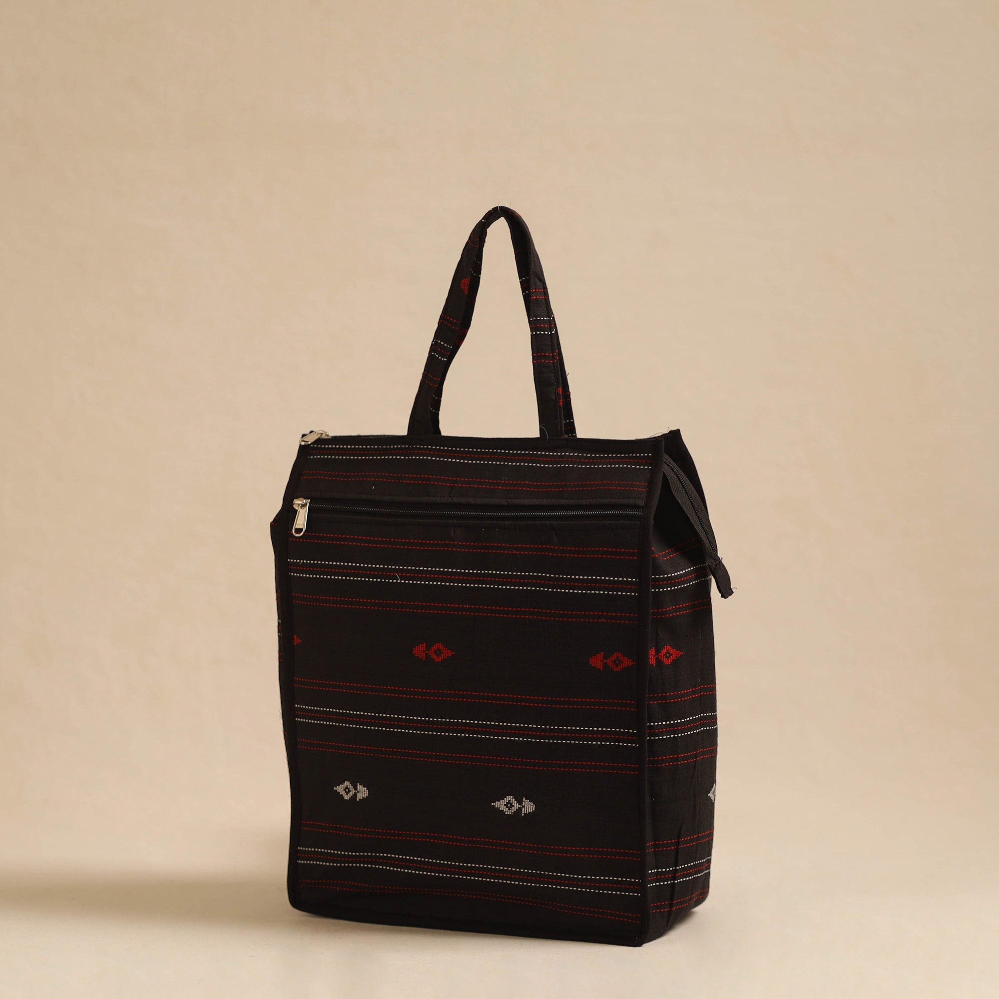 NOORI BAZAR Black - Handcrafted Cotton Shopping Hand Bag 18 - view 2