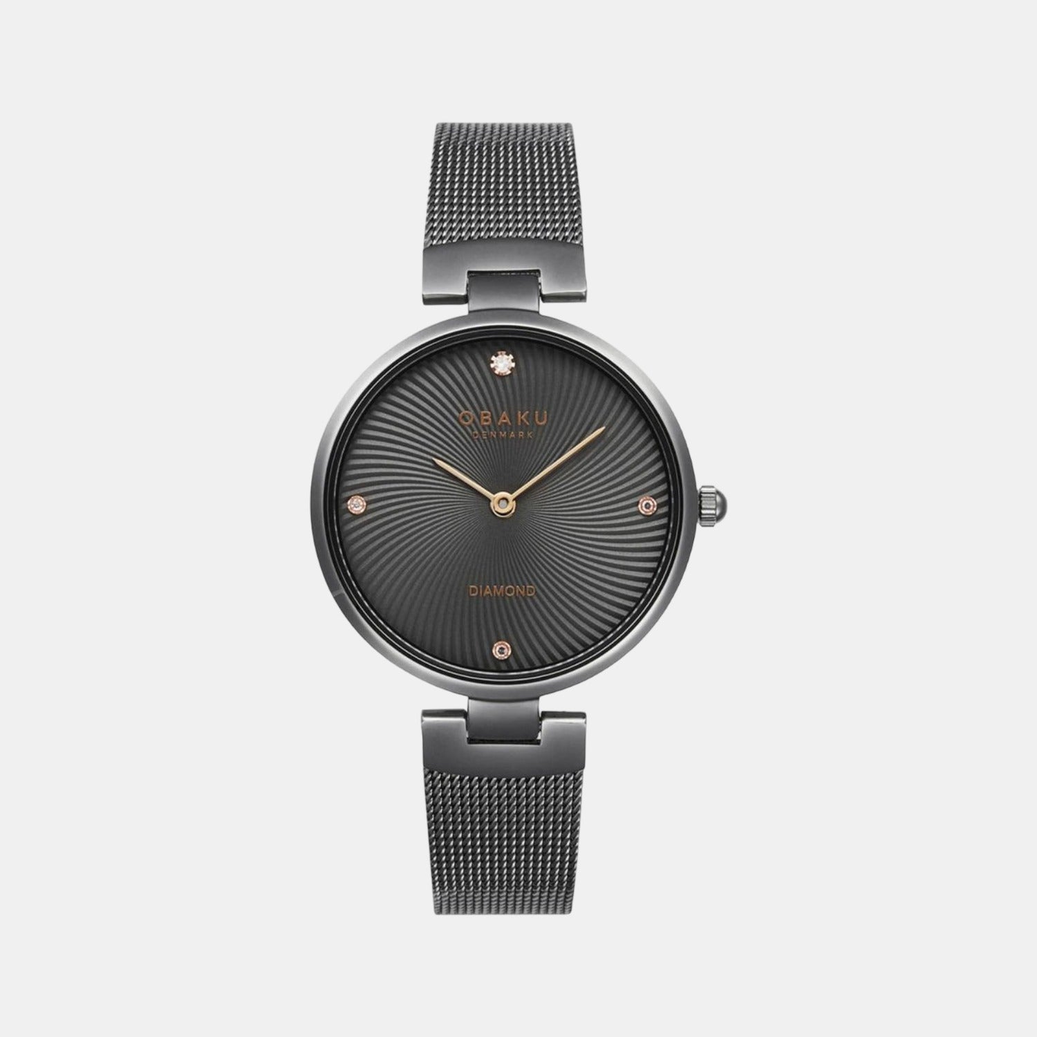Obaku Diamant Women Quartz Grey Dial Analog Stainless Steel Watch V256LXUUMU-DD