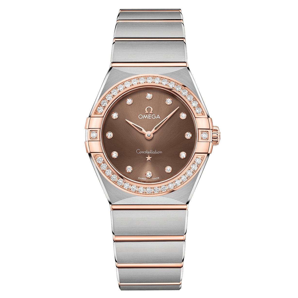Omega Constellation Quartz Diamonds Brown Dial Women 28MM - view 2
