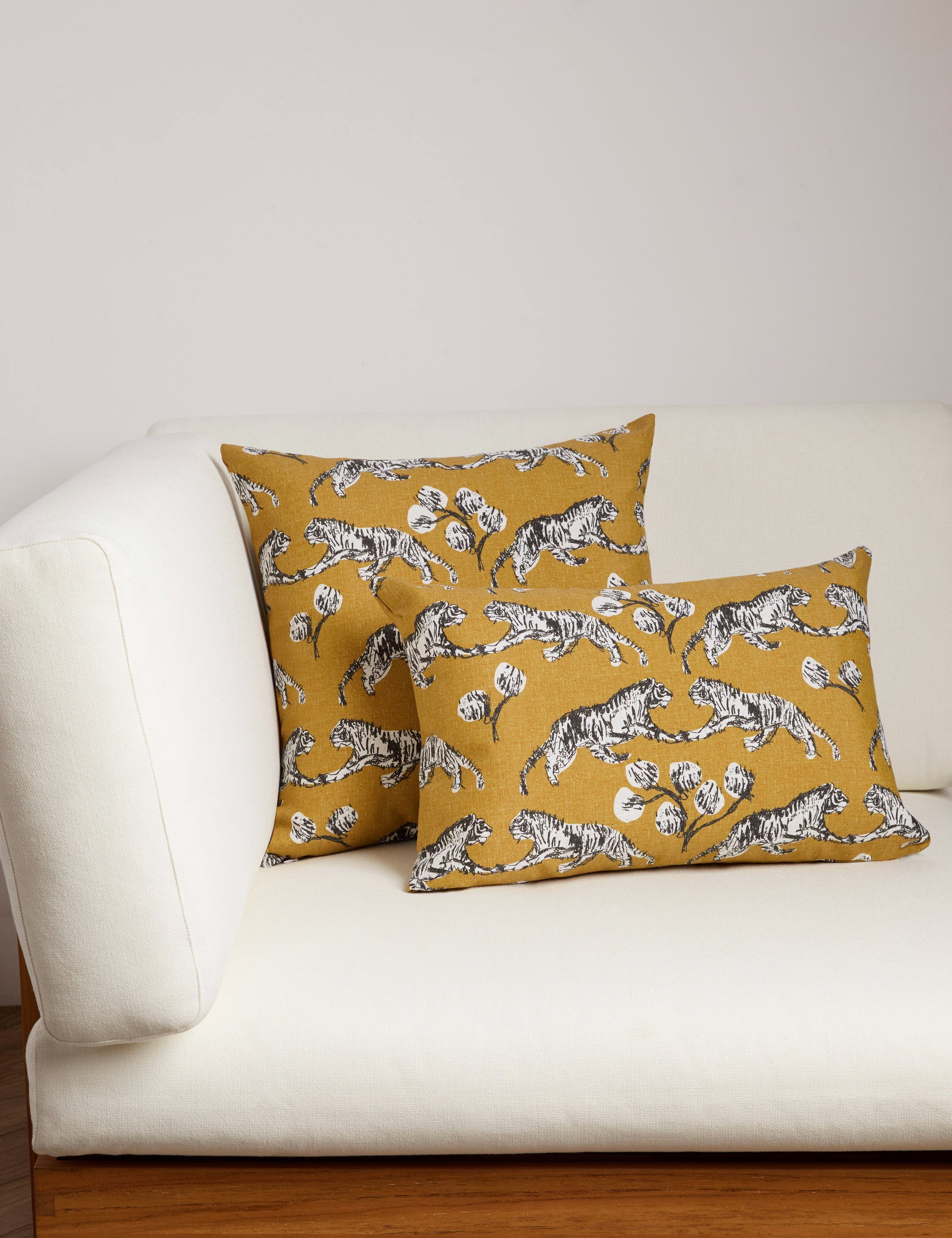 Indoor outdoor pillow – Lulu and Georgia Tiger Indoor / Outdoor Pillow by Sarah Sherman Samuel