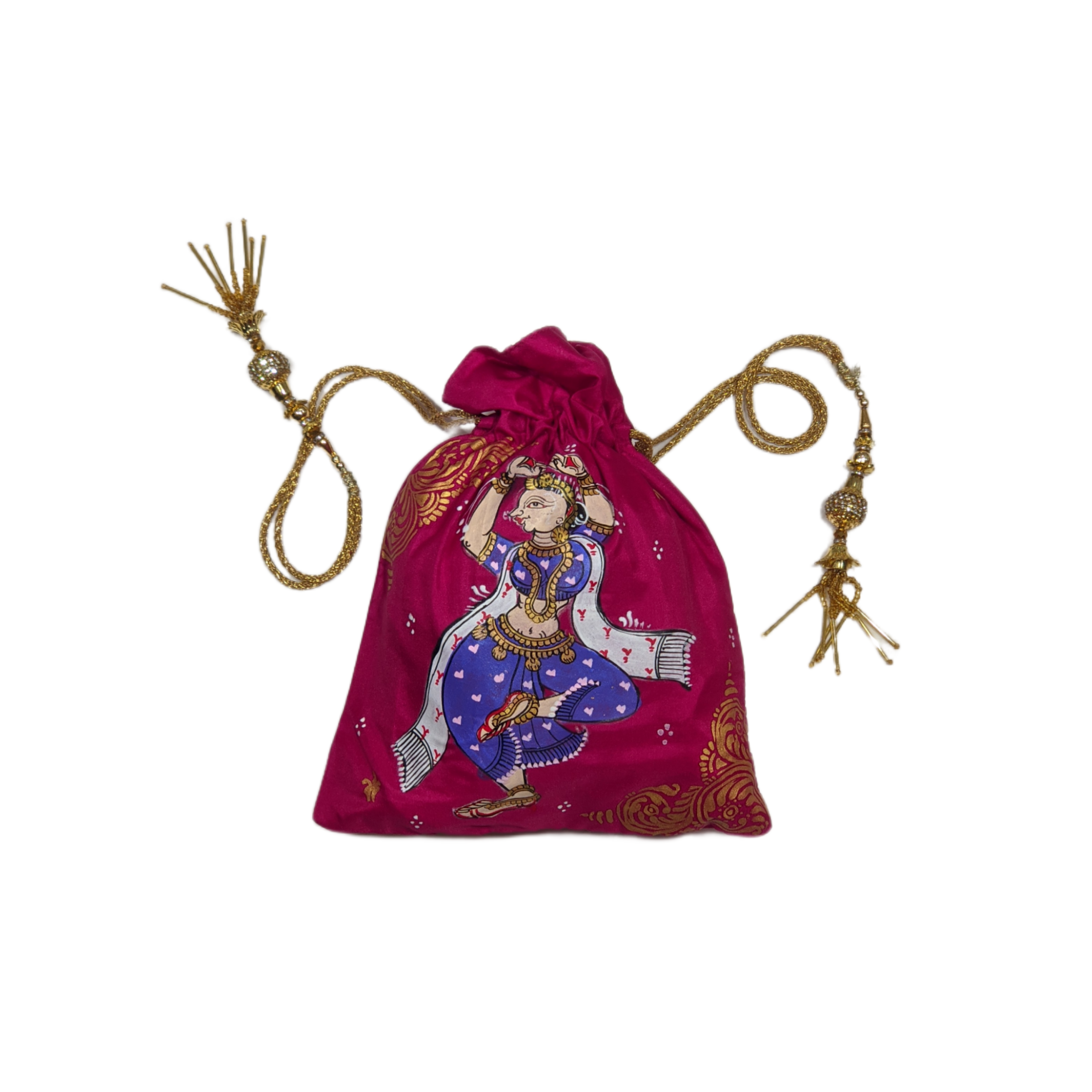 IndianVillèz Rani Nartaki Pattachitra Potli Bag