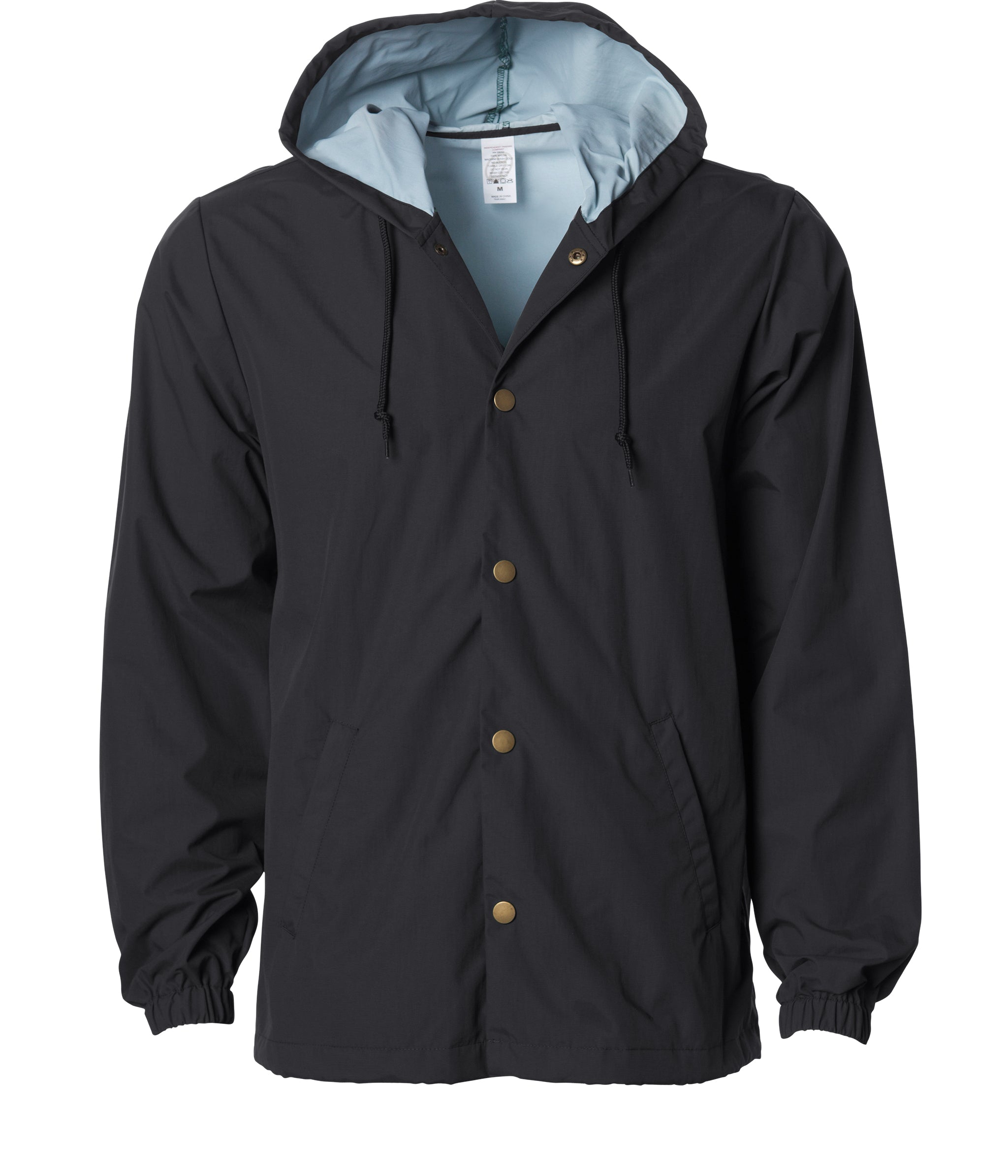 Independent Trading Company Water Resistant Hooded Windbreaker Coaches Jacket