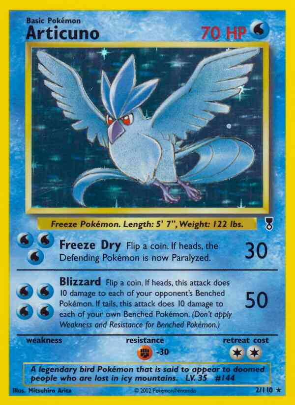 Rare base6-2 holo – Pokémon Articuno - 2/110 - Rare [base6-2] [Holo]
