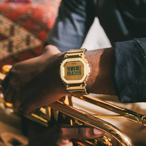 Casio G-Shock FINE METALLIC Series G-STEEL 5600 Series Gold Dial Men 43.2mm G1667 GM-5600YMG-9 - view 5