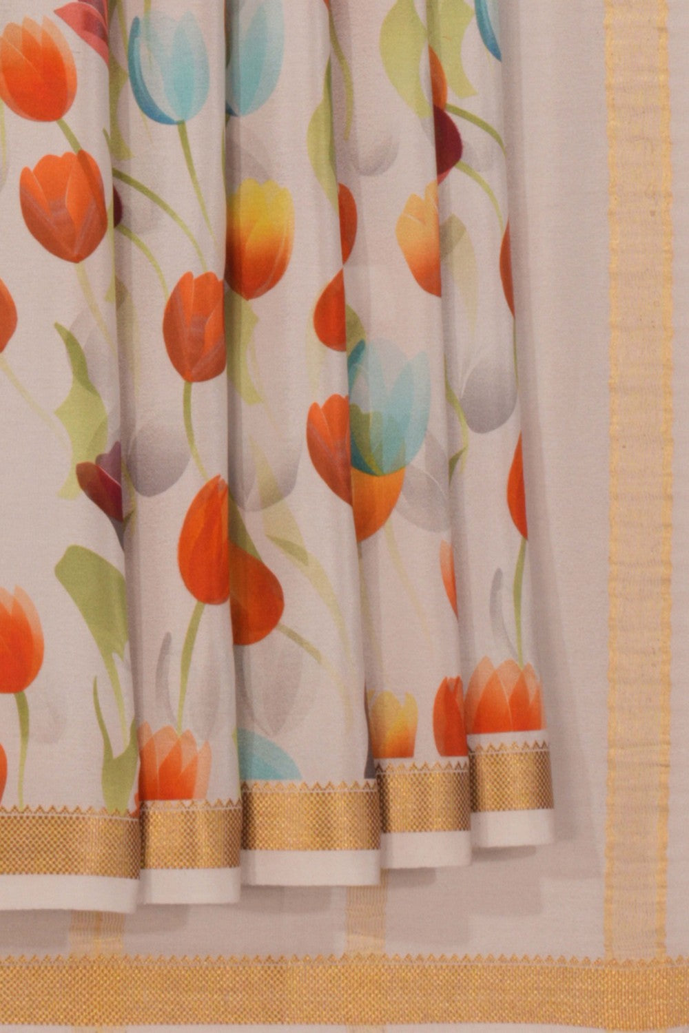 Kalanjali Crepe Silk Floral Printed Saree – Women's