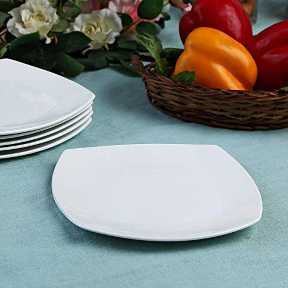 Clay Craft Ceramic Basic Quarter Plate Zen Square | White | 1 Pc - view 2
