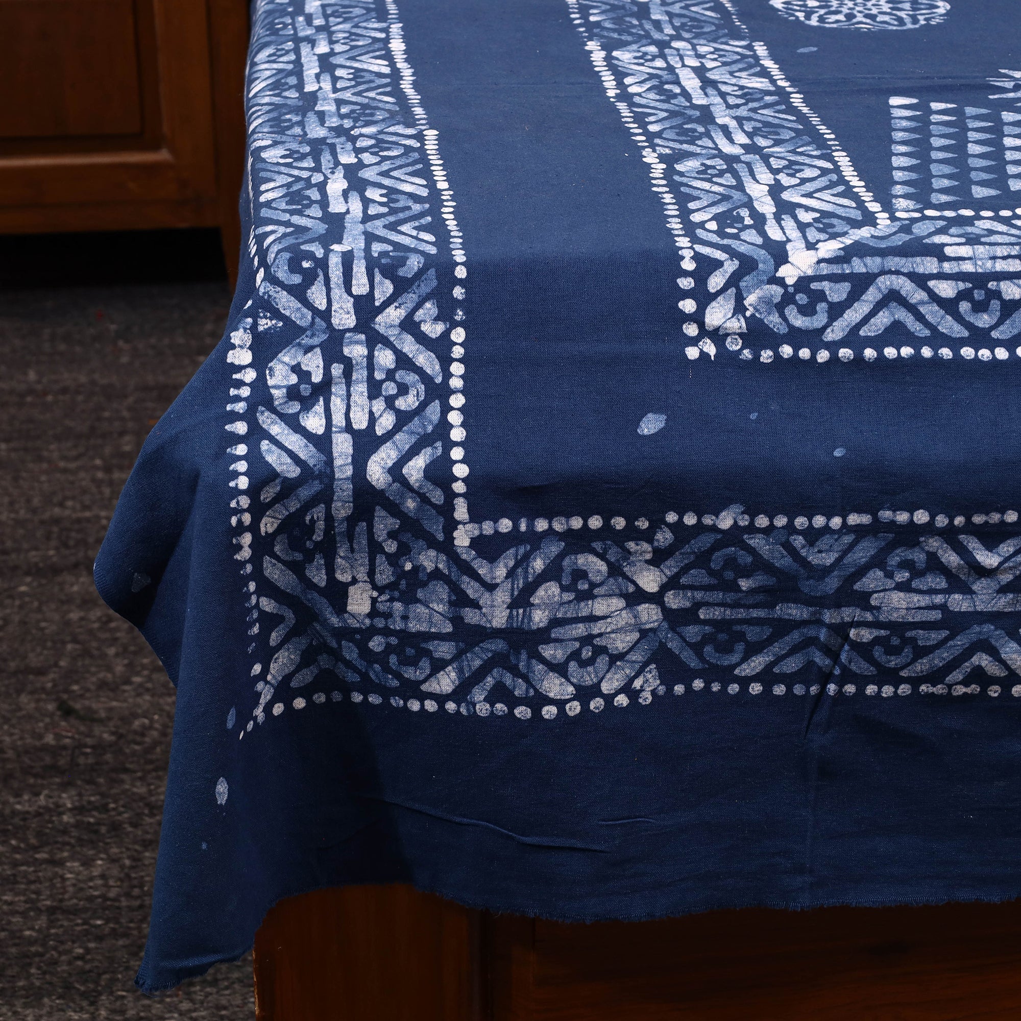 BATIK BY MD. SHARIFF Blue - Cotton Hand Batik Print Single Bedsheet (91 x 57 ) 27 - view 3