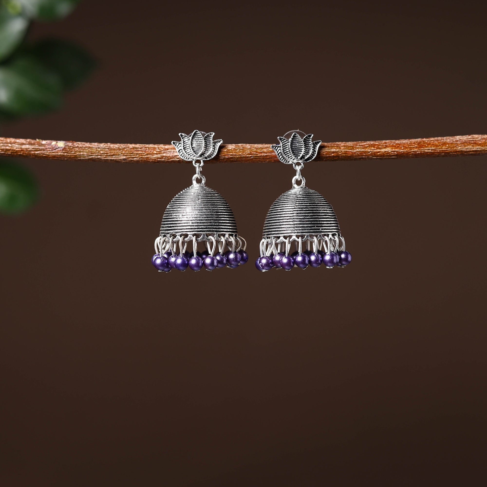 JALPARI Anaya Handcrafted GS Beaded Jhumki Earrings