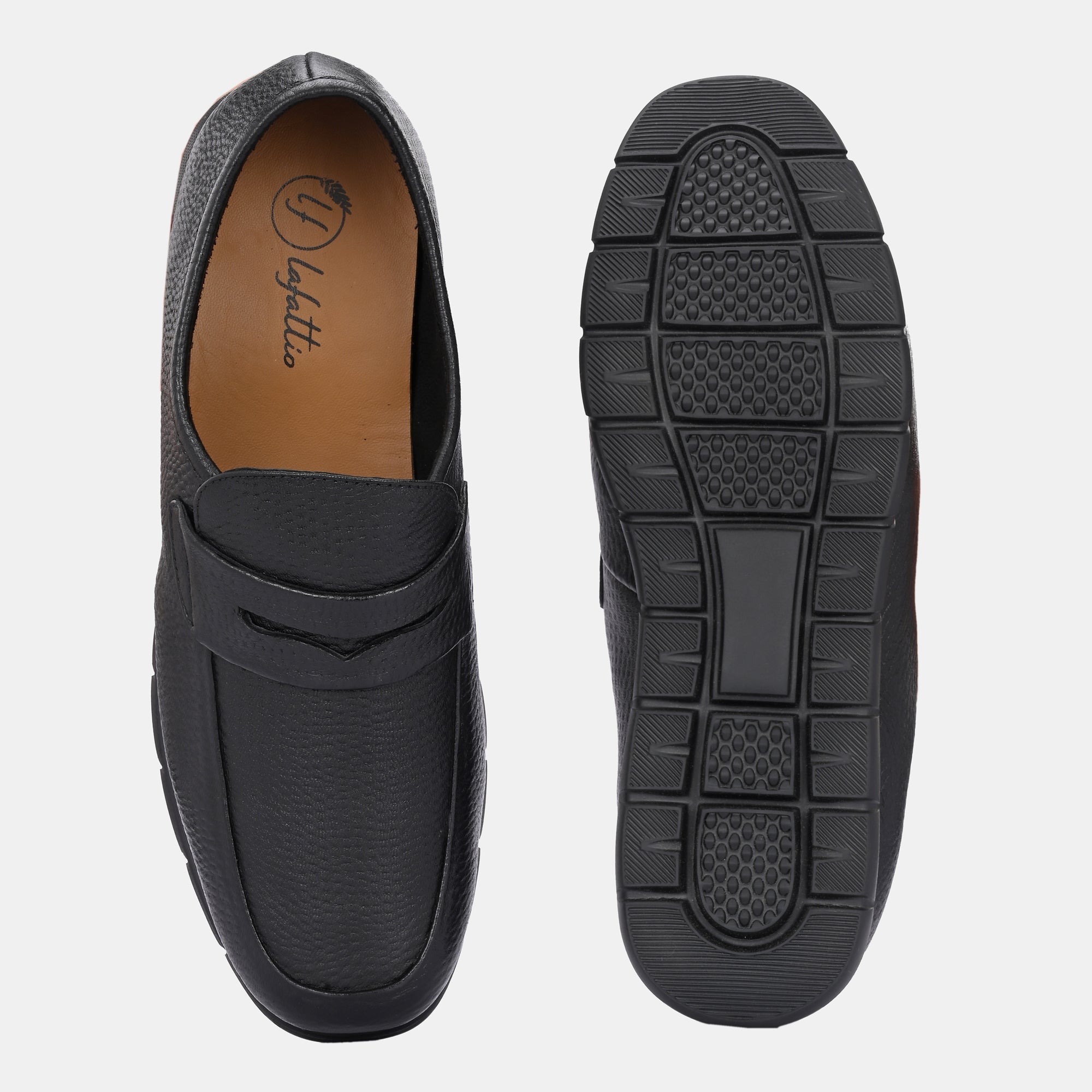 Pashmina Leather Loafers by Lafattio – Black - view 8