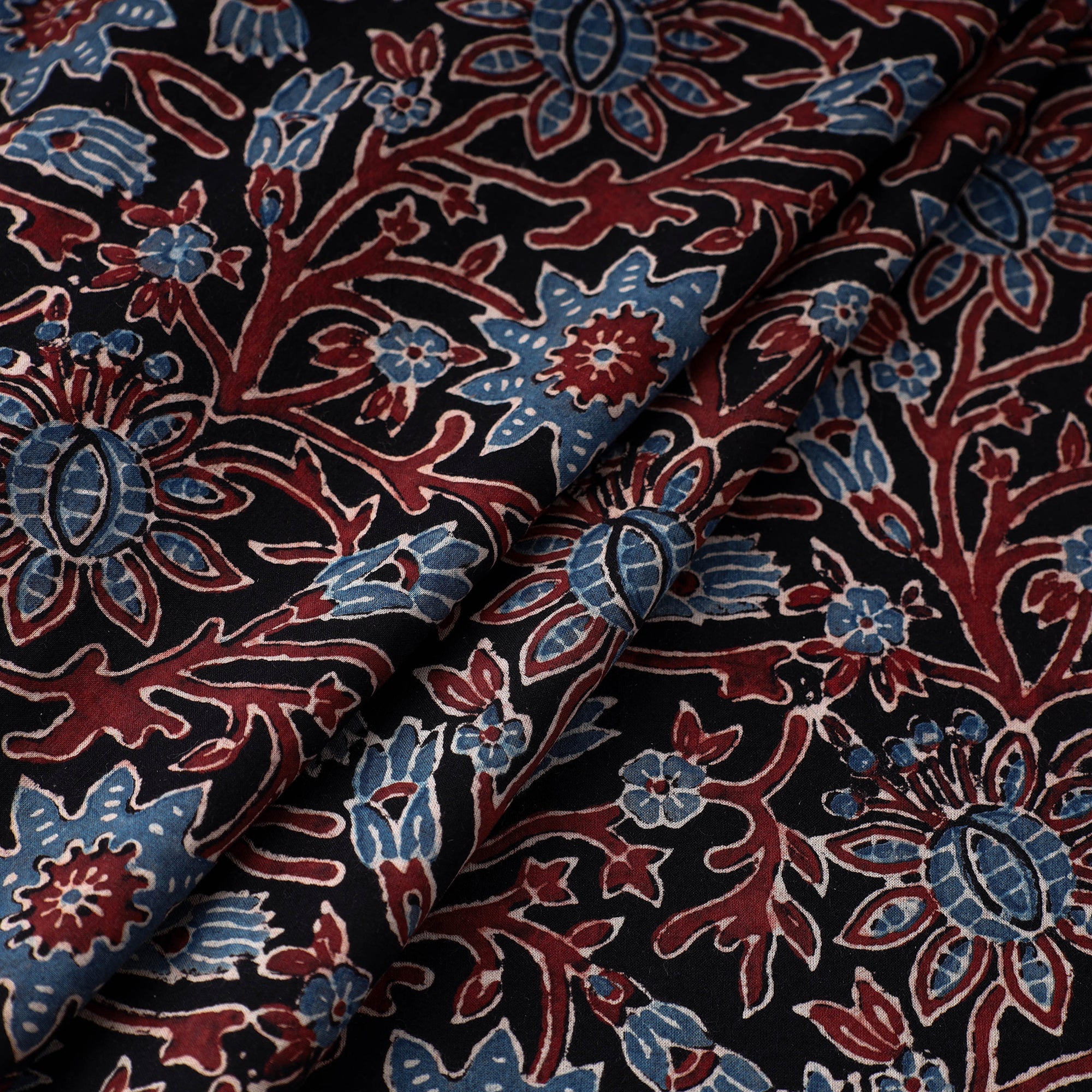 RIYAZ ABDULMAJID KHATRI - AJRAKH Black - Block Print Cotton Ajrakh Fabric 12 - view 2