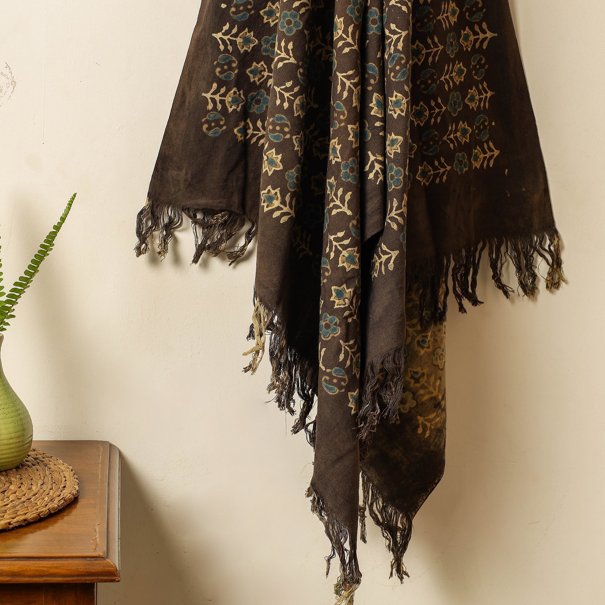 KACHCHH JI CHHAAP Brown - Block Print Cotton Ajrakh Handloom Towel - view 2