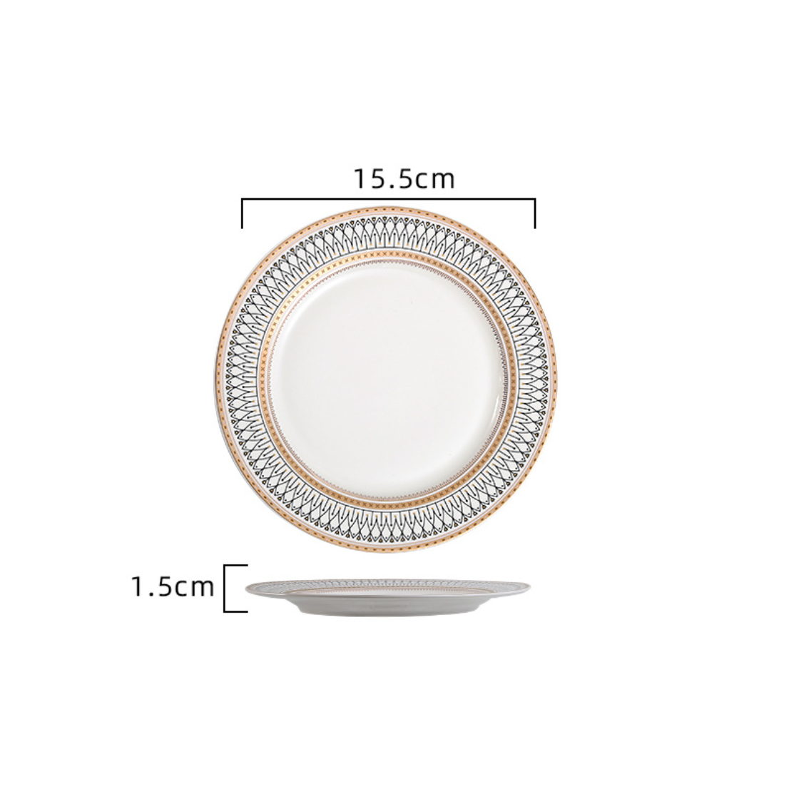 Nestasia Gold Detailed Glam Dessert Plate - view 10