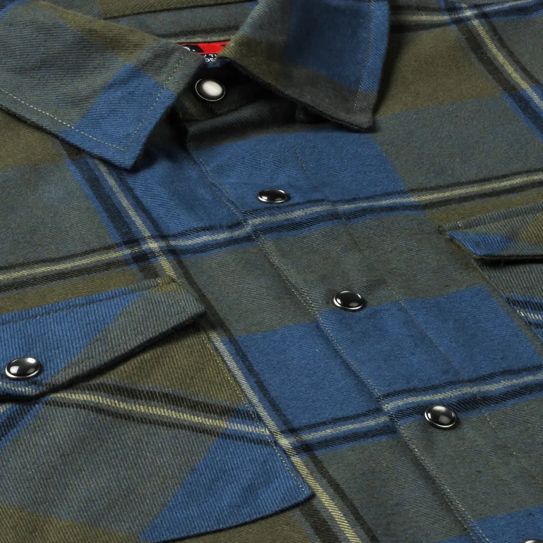 Radial Gridlock Flannel – Navy