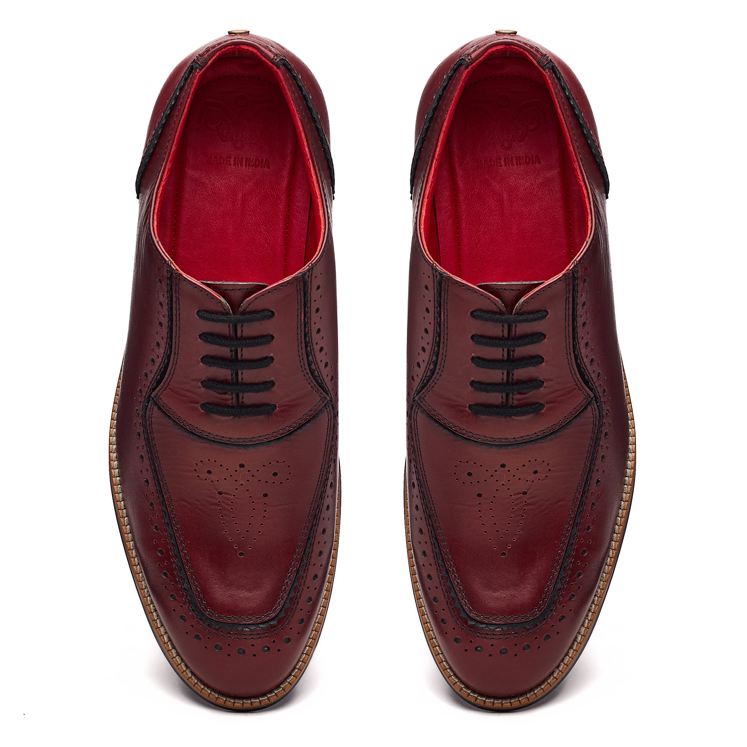 Banjaaran Studio Maharaja Brogues Men – Oxblood - view 2