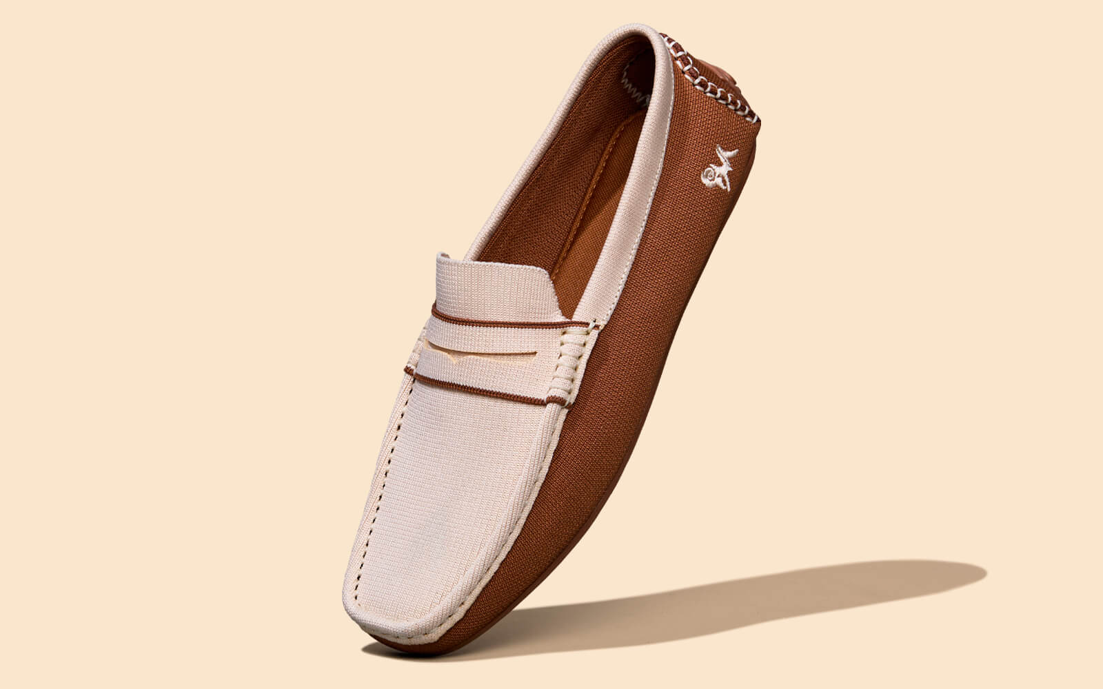 Neeman's ReLive Knit Color Block Loafers : Beige/Brown - view 2