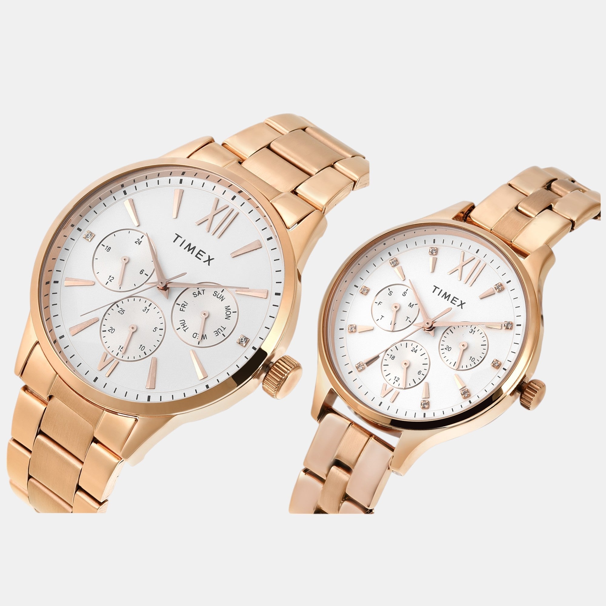 Timex Fashion Couple Quartz Silver Dial Multi-Function Stainless Steel Watch TW00PR304 - view 2