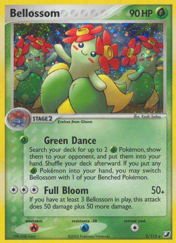 Rare holo ex10-3 – Pokémon Bellossom - 3/115 - Rare Holo [ex10-3] [Holo]